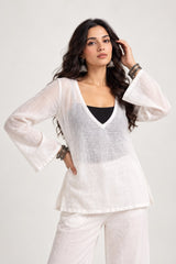 Zareen Noir Textured Kurti