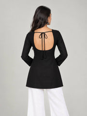 Avira Back-Tie Square Neck Kurti