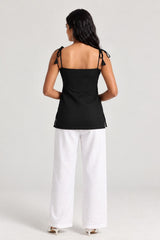 Inaya Noir Tie-Strap Kurti