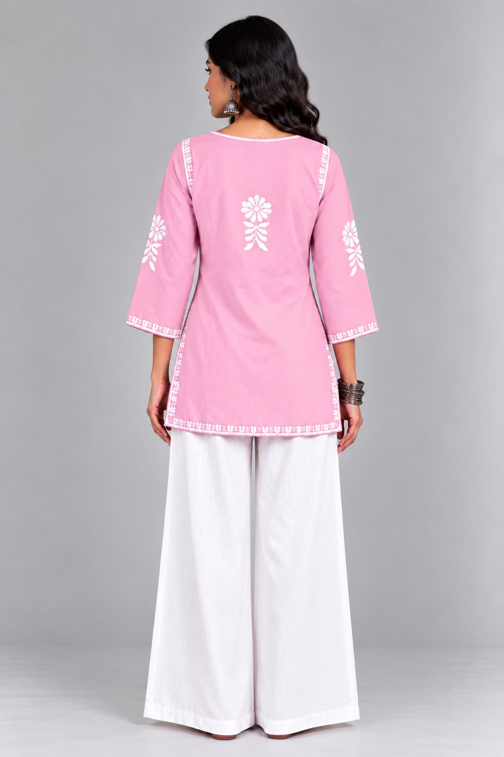 Aisha Embroidered Notch Neck Kurti
