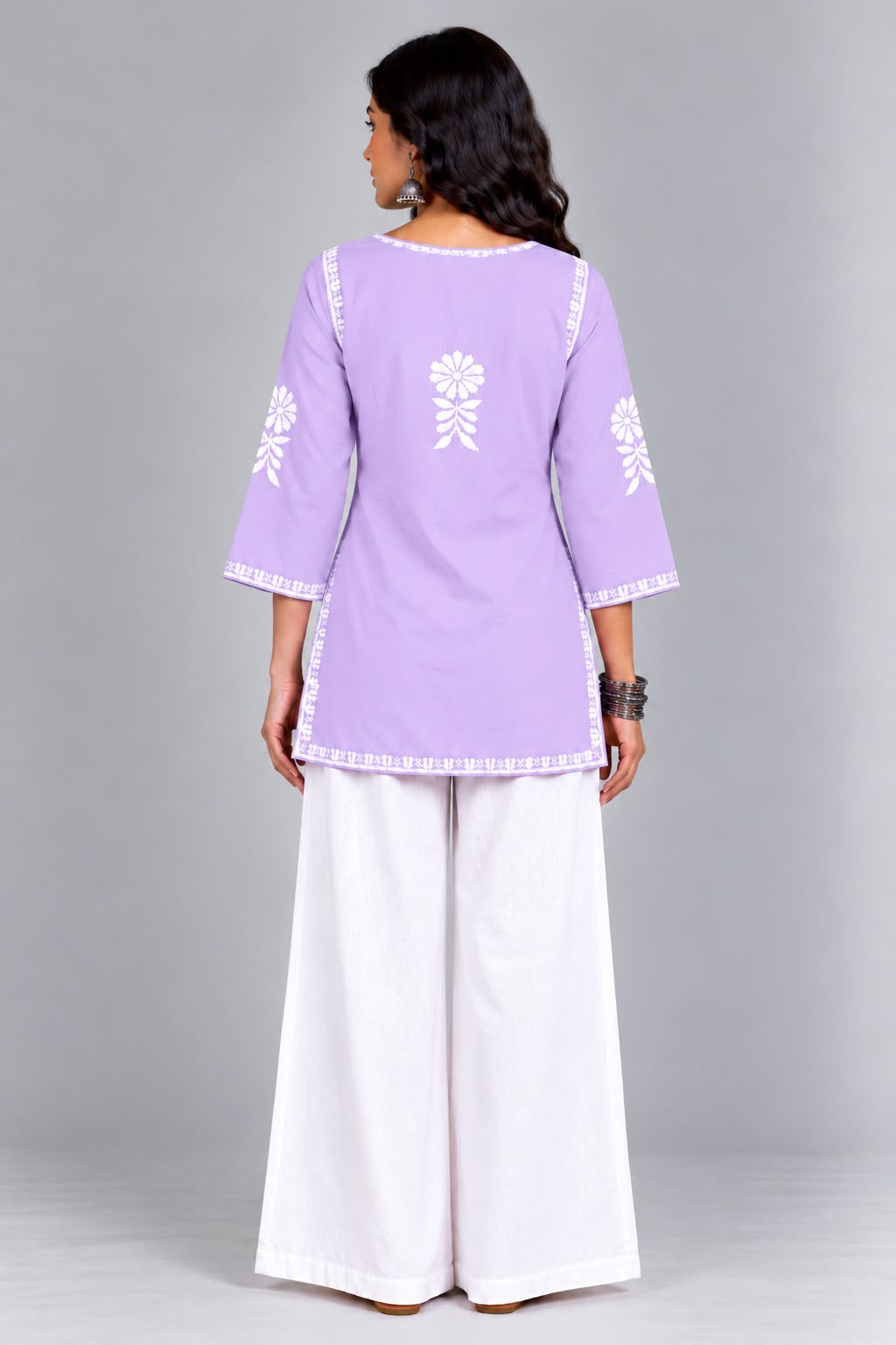 Aisha Embroidered Notch Neck Kurti