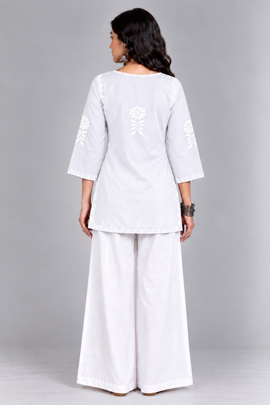 Aisha Embroidered Notch Neck Kurti