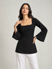 Avira Back-Tie Square Neck Kurti