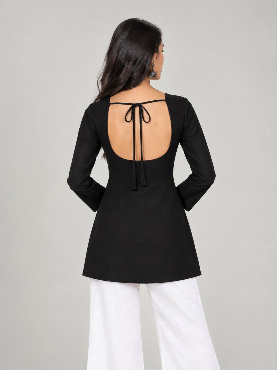 Avira Back-Tie Square Neck Kurti