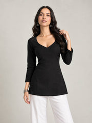 Meher Deep V-Neck Sleeved Kurti