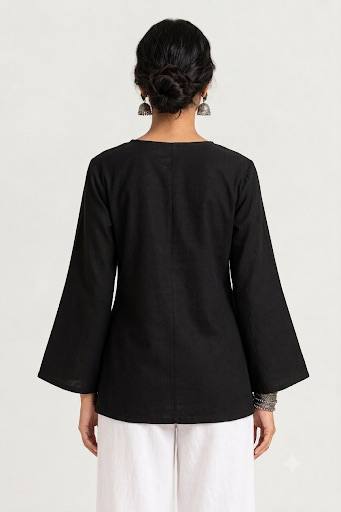 Zareen Loop-Detail Flared Kurti
